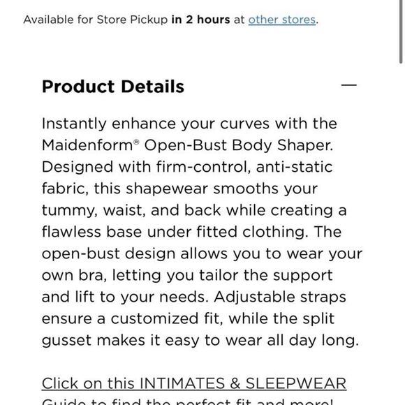 Maidenform Firm Control Open Bust Body Shaper Shapewear 2556 Beige Size XL NWT - Picture 10 of 11